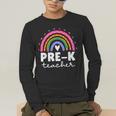 Pre-K Teacher Cute Pre Kindergarten For Teachers Rainbow For Men Women Kids Men's Long Sleeve T-Shirt, funny gift