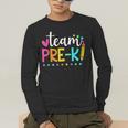 Pre-k Team Pencil Teacher Student Back To School Girls Men's Long Sleeve T-Shirt, funny gift