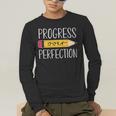 Progress Over Perfection Motivational Back To School Teacher Men's Long Sleeve T-Shirt, funny gift Progress Over Perfection Motivational Back To School Teacher Men's Long Sleeve T-Shirt, funny gift