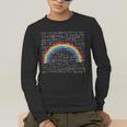 Rainbow Math Equation Teacher Nerd Retro LGBT Gay Pride Flag Men's Long Sleeve T-Shirt, funny gift