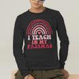 Rainbow Retro Homeschool Mom Teacher I Teach In My Pajamas Men's Long Sleeve T-Shirt, funny gift Rainbow Retro Homeschool Mom Teacher I Teach In My Pajamas Men's Long Sleeve T-Shirt, funny gift