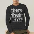 There Their They'Re English Grammar Teacher Humor Men's Long Sleeve T-Shirt, funny gift