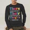 There Their They'Re English Teacher Grammar Memes Men's Long Sleeve T-Shirt, funny gift