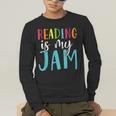 Reading Is My Jam Back To School Teacher Men's Long Sleeve T-Shirt, funny gift
