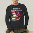 Reading Is My Super Power Superhero Best English Teacher Men's Long Sleeve T-Shirt, funny gift