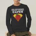 Real Superheroes Don't Wear Capes Teacher Shirt Teaching Te Men's Long Sleeve T-Shirt, funny gift