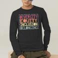 Retro Diversity Equity Inclusion Belonging DEIB Teacher Men's Long Sleeve T-Shirt, funny gift Retro Diversity Equity Inclusion Belonging DEIB Teacher Men's Long Sleeve T-Shirt, funny gift