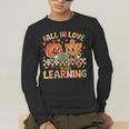 Retro Fall In Love With Learning Autumn Pumpkin Teacher Kids Men's Long Sleeve T-Shirt, funny gift Retro Fall In Love With Learning Autumn Pumpkin Teacher Kids Men's Long Sleeve T-Shirt, funny gift