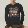 Retro Sleighing Math Problems Santa Math Teacher Christmas Men's Long Sleeve T-Shirt, funny gift