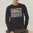 Retro Special Education Squad Groovy Dream Team SPED Teacher Men's Long Sleeve T-Shirt, funny gift
