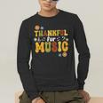Retro Thankful For Music Floral Music Teacher Thanksgiving Men Women Men's Long Sleeve T-Shirt, funny gift