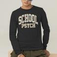 Retro Wildflower School Psych Teacher School Psychologist Men's Long Sleeve T-Shirt, funny gift