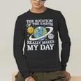 Rotation Of Earth Science Teacher Earth Day Men Women Men's Long Sleeve T-Shirt, funny gift Rotation Of Earth Science Teacher Earth Day Men Women Men's Long Sleeve T-Shirt, funny gift