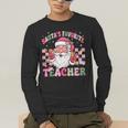 Santa's Favorite Teacher Groovy Christmas Teacher Boys Girls Men's Long Sleeve T-Shirt, funny gift