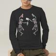 Science Teacher Dancing Skeleton Halloween Chemist Scientist Men's Long Sleeve T-Shirt, funny gift