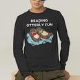 Sea Otter Book Reading Shirt For Bookworm Teachers Men's Long Sleeve T-Shirt, funny gift Sea Otter Book Reading Shirt For Bookworm Teachers Men's Long Sleeve T-Shirt, funny gift