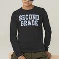 Second Grade Floral Blue Back To School 2nd Grade Teacher Men's Long Sleeve T-Shirt, funny gift Second Grade Floral Blue Back To School 2nd Grade Teacher Men's Long Sleeve T-Shirt, funny gift