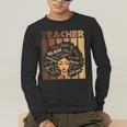 Smart Teacher Afro Girl Melanin African American Wowen Men's Long Sleeve T-Shirt, funny gift