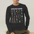 Space Alphabet Galaxy Astronaut Planets Student Teacher Men's Long Sleeve T-Shirt, funny gift