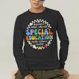 Special Education Teacher SPED Squad Team Kids Men Groovy Men's Long Sleeve T-Shirt, funny gift
