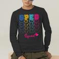 SPED Squad Proud Special Education Para Teacher Colorful Men's Long Sleeve T-Shirt, funny gift SPED Squad Proud Special Education Para Teacher Colorful Men's Long Sleeve T-Shirt, funny gift