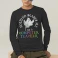 This Is My Spooky COMPUTER TEACHER Costume Don't Scare Me Men's Long Sleeve T-Shirt, funny gift This Is My Spooky COMPUTER TEACHER Costume Don't Scare Me Men's Long Sleeve T-Shirt, funny gift
