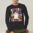 Spooky Teacher Ghost Pencil Teach Halloween Teacher Men's Long Sleeve T-Shirt, funny gift Spooky Teacher Ghost Pencil Teach Halloween Teacher Men's Long Sleeve T-Shirt, funny gift