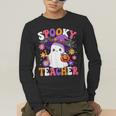 Spooky Teacher Halloween Cute Halloween Teacher Ghost Men's Long Sleeve T-Shirt, funny gift Spooky Teacher Halloween Cute Halloween Teacher Ghost Men's Long Sleeve T-Shirt, funny gift