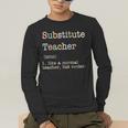 Substitute Teacher Like A Normal Teacher But Cooler Men's Long Sleeve T-Shirt, funny gift
