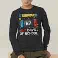 I Survived 67 Days Of School 67 Teacher Squad Matching Men's Long Sleeve T-Shirt, funny gift