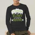 I Teach The Cutest Little Monsters Halloween Teacher Spooky Men's Long Sleeve T-Shirt, funny gift