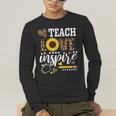 TEACH LOVE INSPIRE Teacher Sunflower Appreciation Men's Long Sleeve T-Shirt, funny gift TEACH LOVE INSPIRE Teacher Sunflower Appreciation Men's Long Sleeve T-Shirt, funny gift