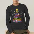 Teacher Crayon Christmas Tree Lights Student School Xmas Men's Long Sleeve T-Shirt, funny gift Teacher Crayon Christmas Tree Lights Student School Xmas Men's Long Sleeve T-Shirt, funny gift