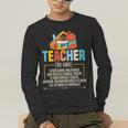 Teacher Definition Teaching School Teacher Men Women Men's Long Sleeve T-Shirt, funny gift