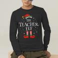The Teacher Elf Christmas Family Matching Group Xmas Men's Long Sleeve T-Shirt, funny gift