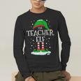 The Teacher Elf Christmas Family Matching Xmas Group For Men Women Men's Long Sleeve T-Shirt, funny gift