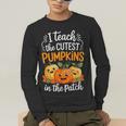 Teacher Halloween Pre-K Teacher Kindergarten Cutest Pumpkins Men's Long Sleeve T-Shirt, funny gift Teacher Halloween Pre-K Teacher Kindergarten Cutest Pumpkins Men's Long Sleeve T-Shirt, funny gift