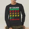 My Teacher Survived 67 Days Of Me School Kids Costume Men's Long Sleeve T-Shirt, funny gift My Teacher Survived 67 Days Of Me School Kids Costume Men's Long Sleeve T-Shirt, funny gift