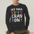 Teacher's Get Your Cray On Dabbing Crayons Men's Long Sleeve T-Shirt, funny gift Teacher's Get Your Cray On Dabbing Crayons Men's Long Sleeve T-Shirt, funny gift