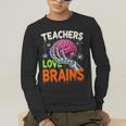 Teachers Love Brains Halloween 2025 Skeleton Costume Men's Long Sleeve T-Shirt, funny gift Teachers Love Brains Halloween 2025 Skeleton Costume Men's Long Sleeve T-Shirt, funny gift