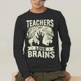Teachers Love Brains Halloween Costume Boo Trick Teach Men's Long Sleeve T-Shirt, funny gift Teachers Love Brains Halloween Costume Boo Trick Teach Men's Long Sleeve T-Shirt, funny gift