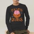 Teachers Love Brains Halloween T-Shirt For Men Women Men's Long Sleeve T-Shirt, funny gift Teachers Love Brains Halloween T-Shirt For Men Women Men's Long Sleeve T-Shirt, funny gift