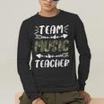 Team Music Teacher Camo Teacher Student Back To School Men's Long Sleeve T-Shirt, funny gift Team Music Teacher Camo Teacher Student Back To School Men's Long Sleeve T-Shirt, funny gift