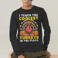 Thanksgiving I Teach Coolest Turkeys Teacher Fall Women Men Men's Long Sleeve T-Shirt, funny gift Thanksgiving I Teach Coolest Turkeys Teacher Fall Women Men Men's Long Sleeve T-Shirt, funny gift