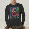 Tie Dye 2nd Grade Typography Team Second Grade Teacher Men's Long Sleeve T-Shirt, funny gift