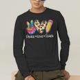 Tie Dye Hippie Peace Love Teach Teacher Appreciation Men's Long Sleeve T-Shirt, funny gift