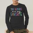 Tiny Humans Are My Favorite Daycare Provider Teacher Daycare Men's Long Sleeve T-Shirt, funny gift Tiny Humans Are My Favorite Daycare Provider Teacher Daycare Men's Long Sleeve T-Shirt, funny gift
