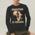 History Education Is Freedom African Map Black Teacher Men's Long Sleeve T-Shirt, funny gift History Education Is Freedom African Map Black Teacher Men's Long Sleeve T-Shirt, funny gift