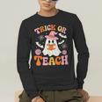 Trick Or Teach Cute Floral Ghost Teacher Halloween Costume Men's Long Sleeve T-Shirt, funny gift Trick Or Teach Cute Floral Ghost Teacher Halloween Costume Men's Long Sleeve T-Shirt, funny gift