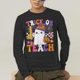 Trick Or Teach Teacher Pencil Ghost Halloween Teacher Men's Long Sleeve T-Shirt, funny gift Trick Or Teach Teacher Pencil Ghost Halloween Teacher Men's Long Sleeve T-Shirt, funny gift
